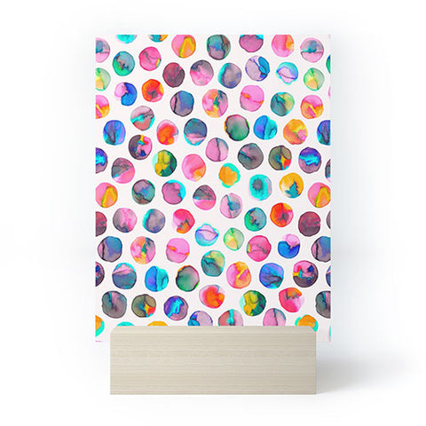 Ninola Design Watercolor Dots Marbles Mini Art Print