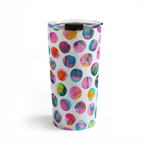 Ninola Design Watercolor Dots Marbles Travel Mug