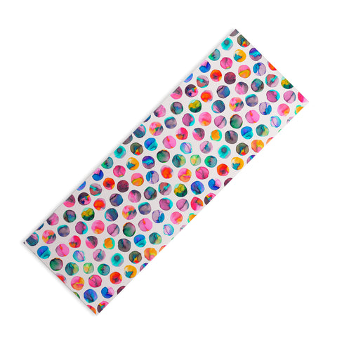 Ninola Design Watercolor Dots Marbles Yoga Mat