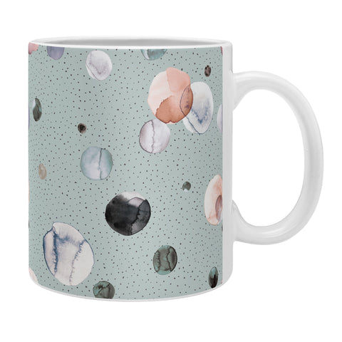 Ninola Design Watercolor Dots Mineral Blue Coffee Mug