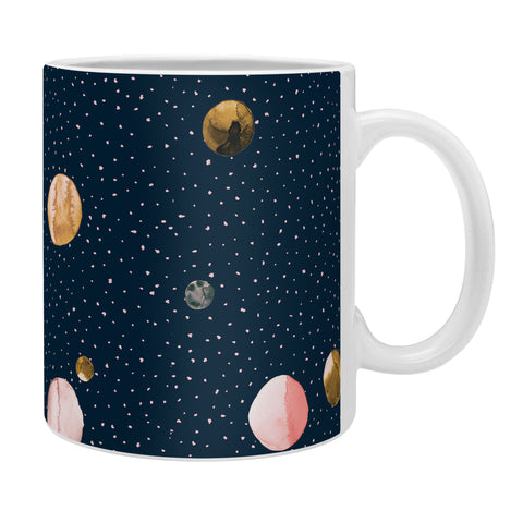 Ninola Design Watercolor Dots Mineral Navy Coffee Mug