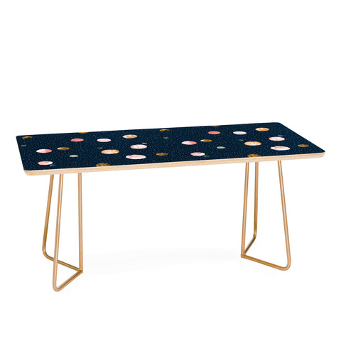 Ninola Design Watercolor Dots Mineral Navy Coffee Table