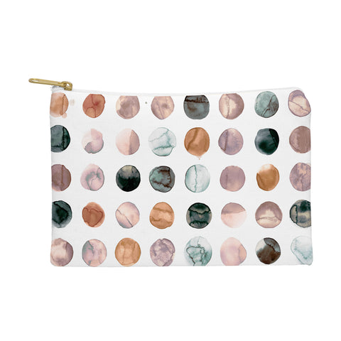 Ninola Design Watercolor Dots Snow Fallen Pouch