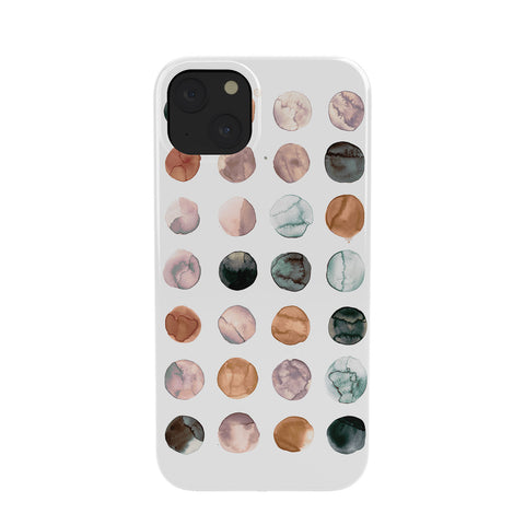 Ninola Design Watercolor Dots Snow Fallen Phone Case