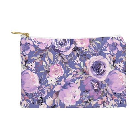 Ninola Design Watercolor Floral Very Peri Pouch