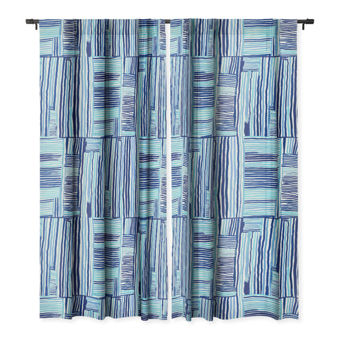 Ninola Design Watercolor Linear Blue Blackout Non Repeat