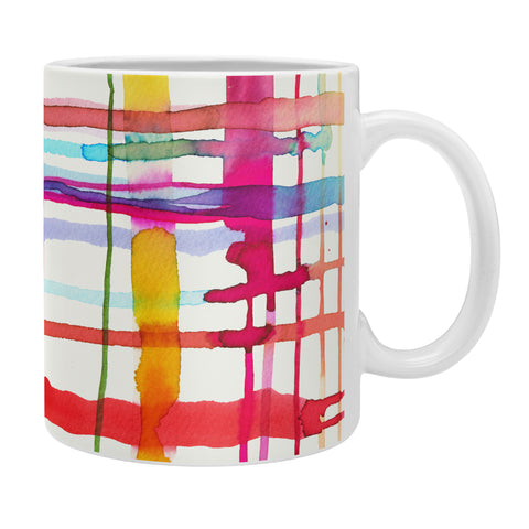 Ninola Design Watercolor Lines Geometry Painting Coffee Mug
