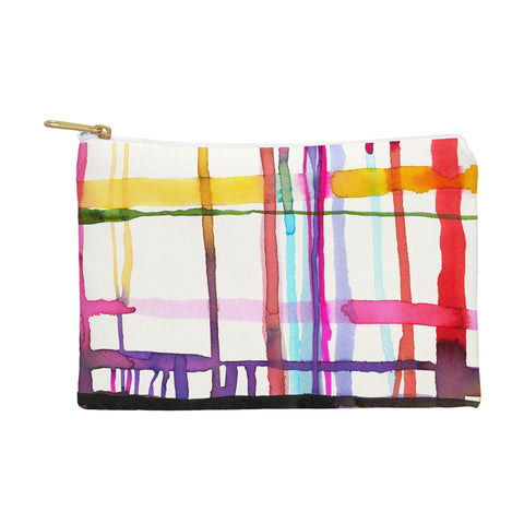 Ninola Design Watercolor Lines Geometry Painting Pouch