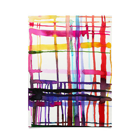 Ninola Design Watercolor Lines Geometry Painting Poster