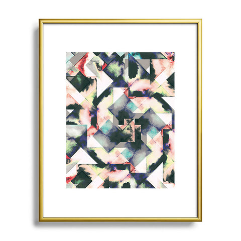 Ninola Design Watercolor Marble Tiles Metal Framed Art Print