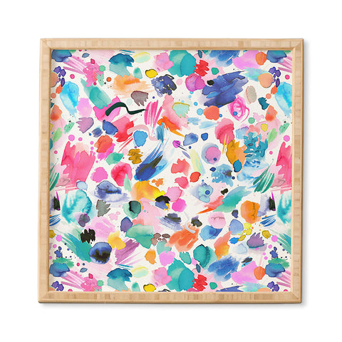 Ninola Design Watercolor Painterly Scribbles Framed Wall Art