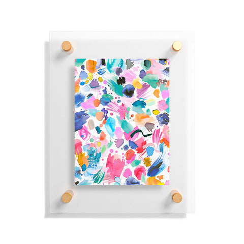 Ninola Design Watercolor Painterly Scribbles Floating Acrylic Print