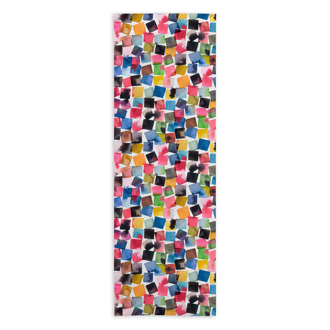 Ninola Design Watercolor plaids Multi Yoga Towel