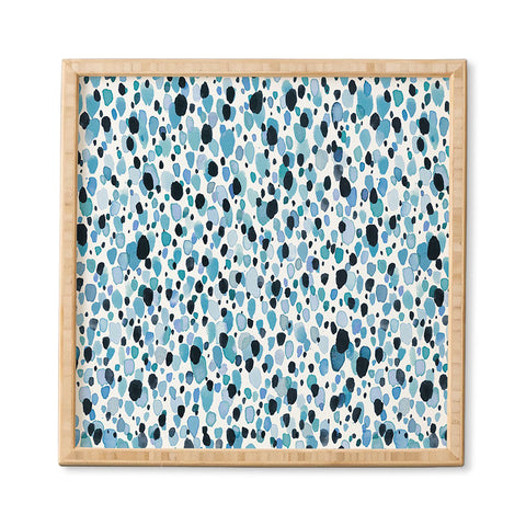 Ninola Design Watercolor Speckled Blue Framed Wall Art