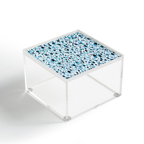 Ninola Design Watercolor Speckled Blue Acrylic Box