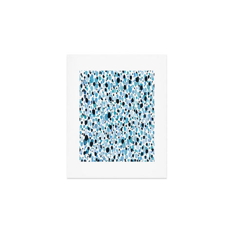 Ninola Design Watercolor Speckled Blue Art Print