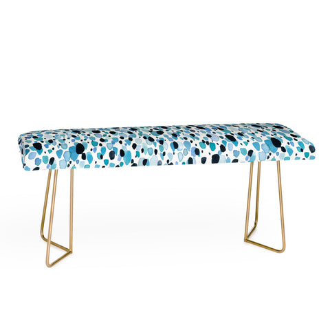 Ninola Design Watercolor Speckled Blue Bench