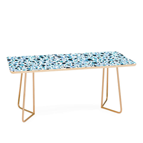Ninola Design Watercolor Speckled Blue Coffee Table