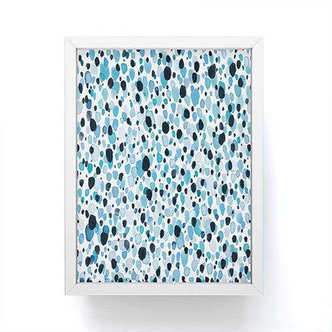 Ninola Design Watercolor Speckled Blue Framed Mini Art Print
