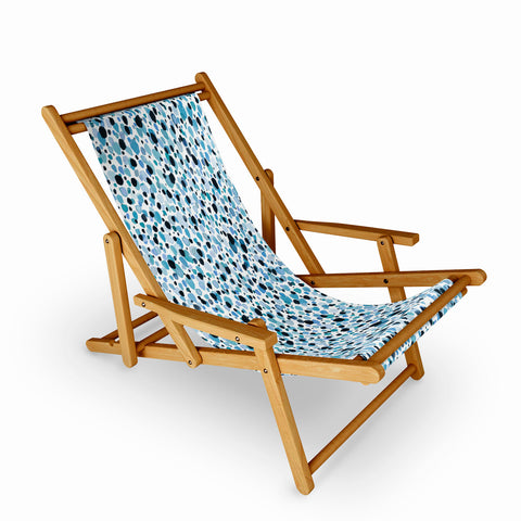 Ninola Design Watercolor Speckled Blue Sling Chair