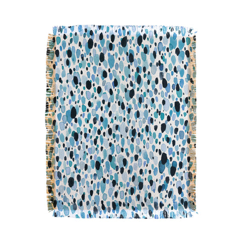 Ninola Design Watercolor Speckled Blue Throw Blanket