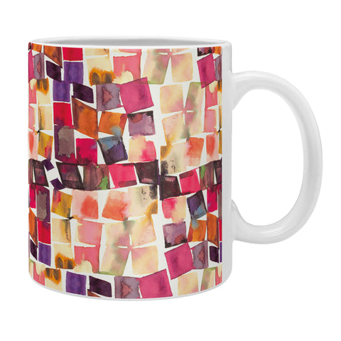 Ninola Design Watercolor squares irregular geometry Coffee Mug