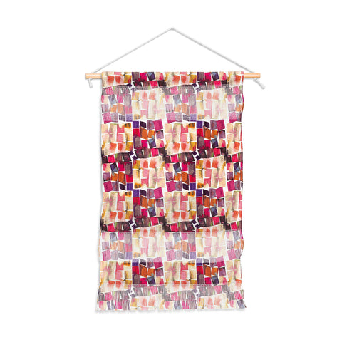 Ninola Design Watercolor squares irregular geometry Wall Hanging Portrait