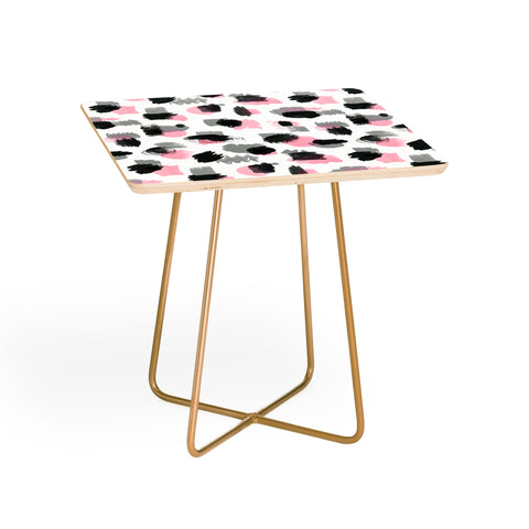 Ninola Design Watercolor Stains Pink Grey Side Table
