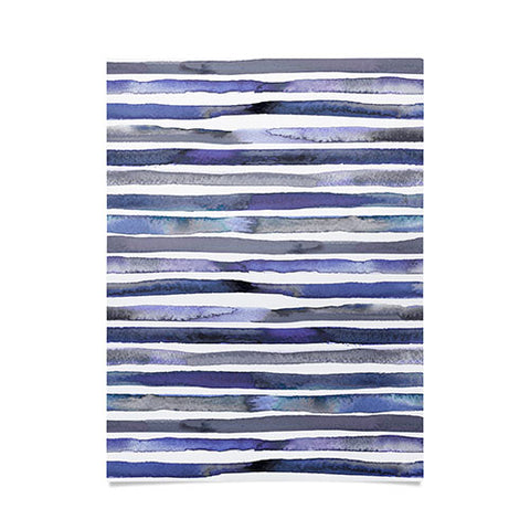Ninola Design Watercolor stripes blue Poster