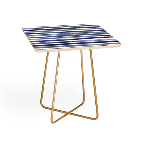 Ninola Design Watercolor stripes blue Side Table