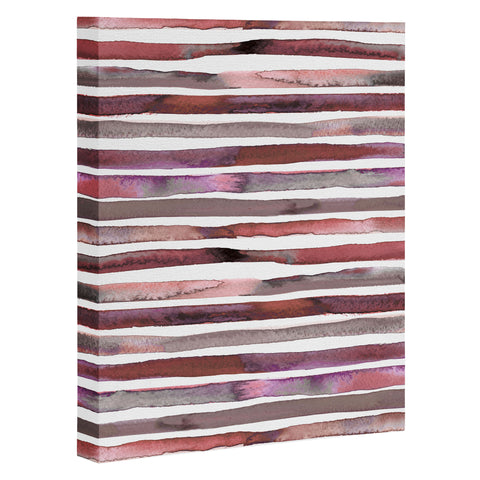 Ninola Design Watercolor stripes pink Art Canvas