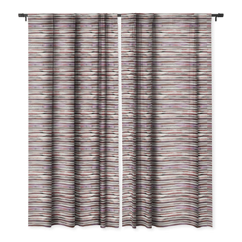 Ninola Design Watercolor stripes pink Blackout Window Curtain
