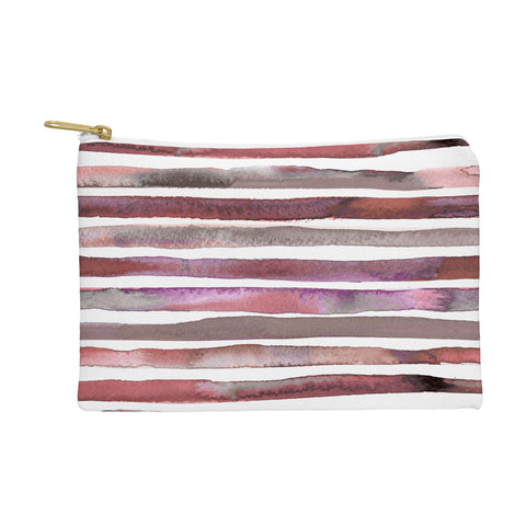 Ninola Design Watercolor stripes pink Pouch