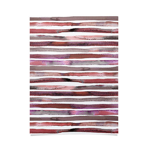 Ninola Design Watercolor stripes pink Poster