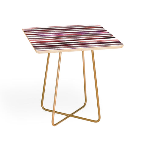 Ninola Design Watercolor stripes pink Side Table