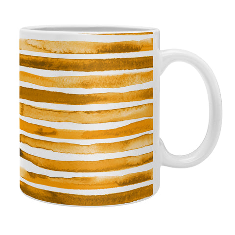 Ninola Design Watercolor stripes sunny gold Coffee Mug
