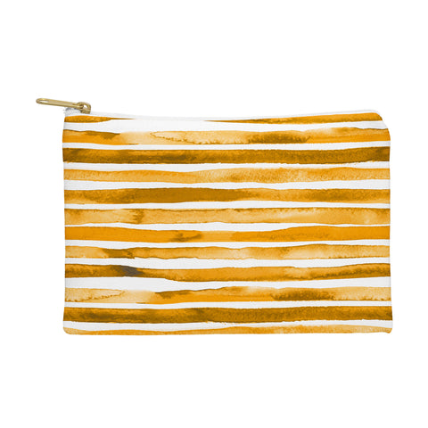 Ninola Design Watercolor stripes sunny gold Pouch