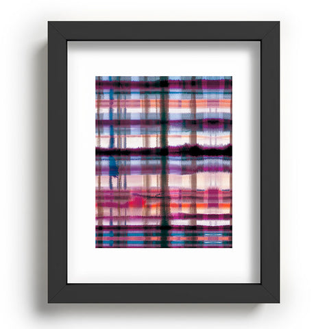 Ninola Design Watercolor Tartan Checks Recessed Framing Rectangle