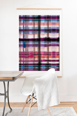 Ninola Design Watercolor Tartan Checks Art Print And Hanger