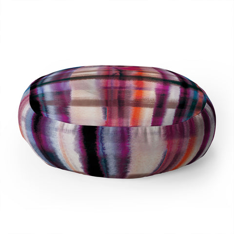 Ninola Design Watercolor Tartan Checks Floor Pillow Round