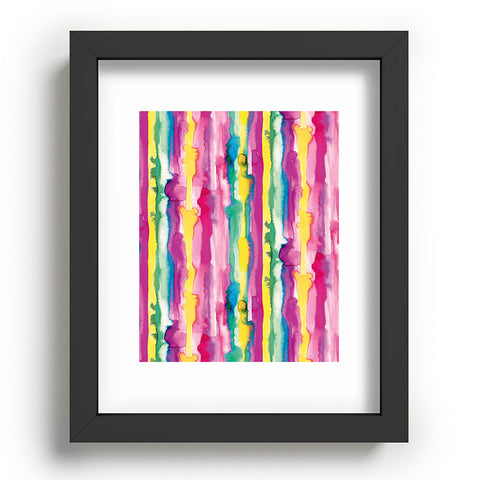 Ninola Design Watercolor Tropical Lines Recessed Framing Rectangle