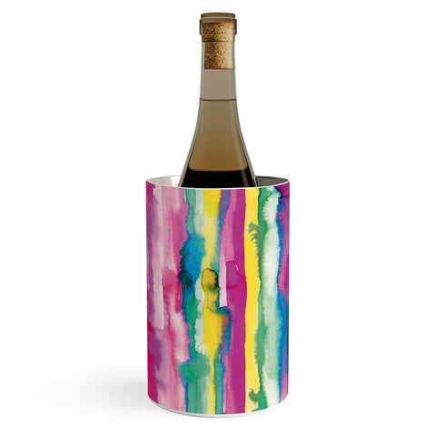Ninola Design Watercolor Tropical Lines Wine Chiller