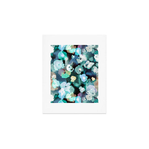 Ninola Design Watery coastal flowers Art Print