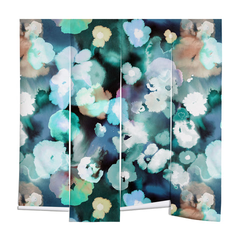 Ninola Design Watery coastal flowers Wall Mural