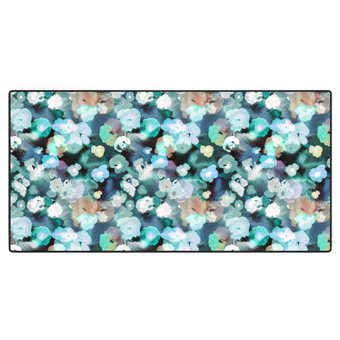 Ninola Design Watery coastal flowers Desk Mat