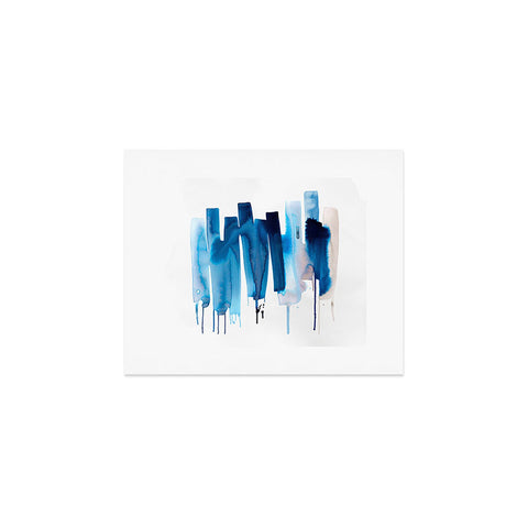 Ninola Design Watery stripes Blue Art Print
