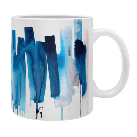Ninola Design Watery stripes Blue Coffee Mug