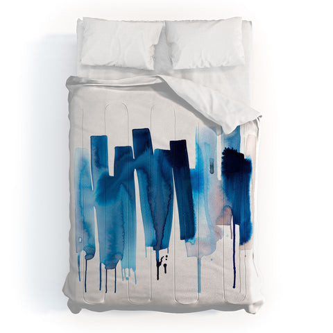 Ninola Design Watery stripes Blue Comforter