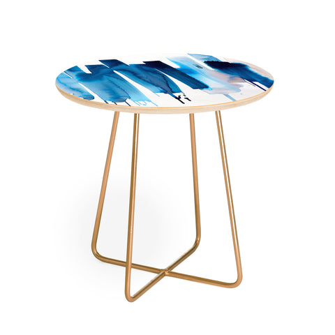 Ninola Design Watery stripes Blue Round Side Table