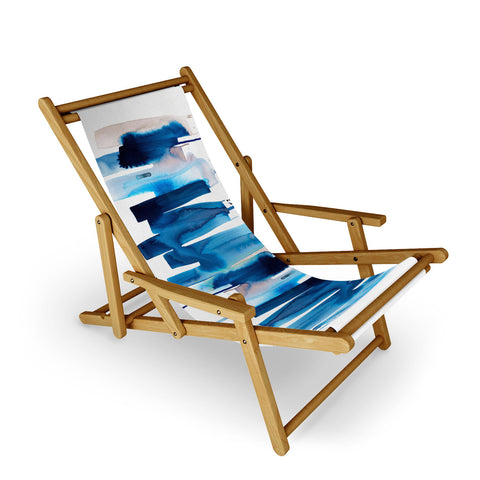 Ninola Design Watery stripes Blue Sling Chair